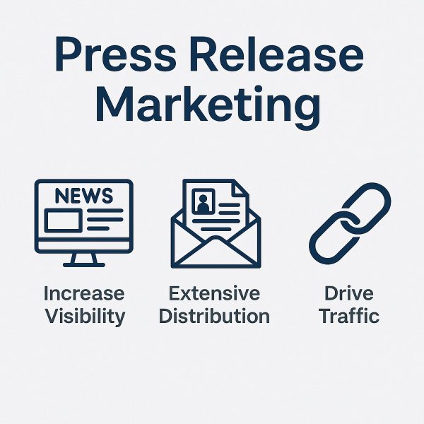 Press Release Marketing Graphic – B2B Brand Visibility Strategy