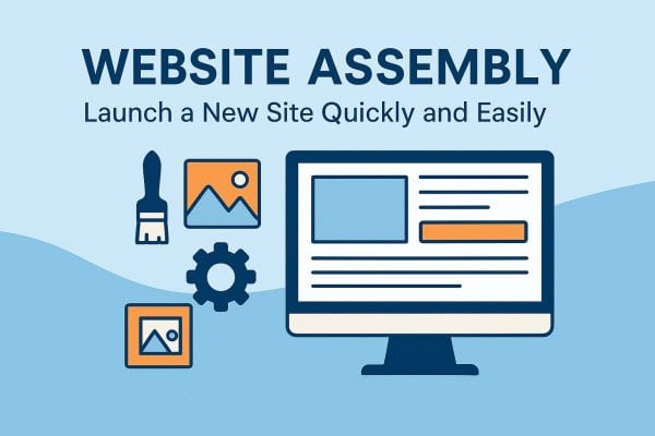 Website Assembly Graphic – Fast Website Refresh by SmartFinds